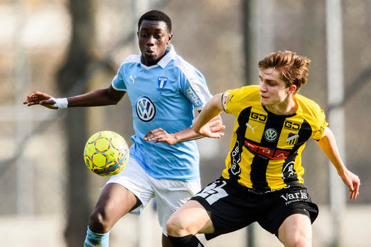 Malmö FFs Yahya Kalley och Häckens Jakob Hedenquist