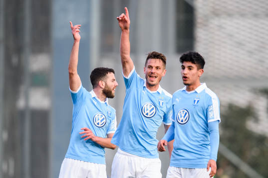 Malmö FFs Erdal Rakip, Markus Rosenberg och Marcel