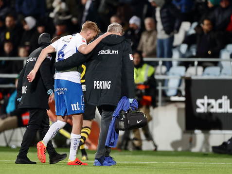 IFK Norrköpings Kasper Larsen skadad