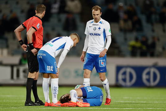 IFK Norrköpings Kasper Larsen skadad