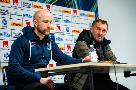 Sirius tränare Henrik Rydström och AFC Eskilstunas