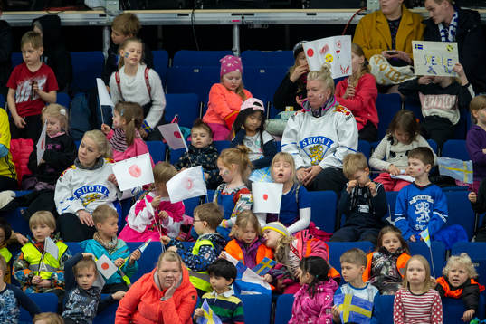 Children watching a game