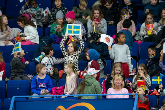 Children watching a game