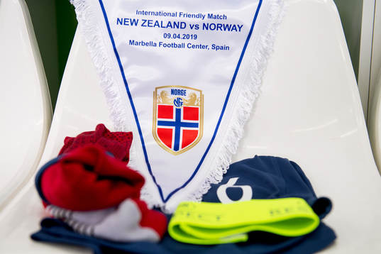 The pennant of Norway in the dressing room