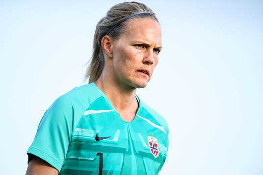 Goalkeeper Ingrid Hjelmseth of Norway