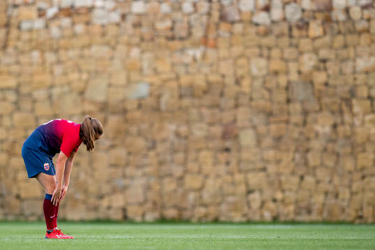 Guro Reiten of Norway looks dejected