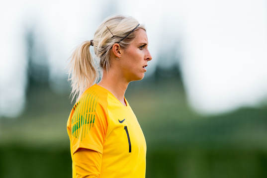 Goalkeeper Erin Nayler of New Zealand