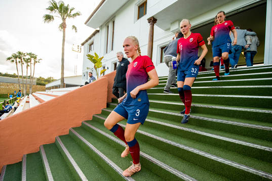Maria Thorisdottir of Norway at half-time