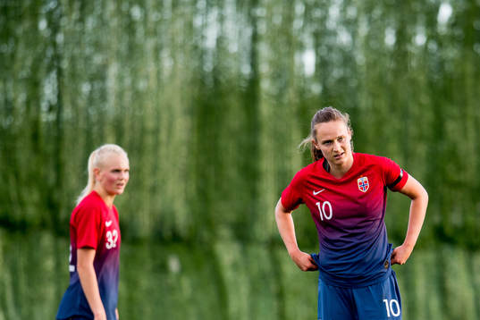 Caroline Graham Hansen of Norway looks dejected