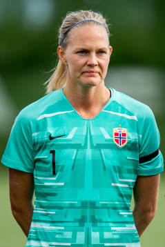 Goalkeeper Ingrid Hjelmseth of Norway