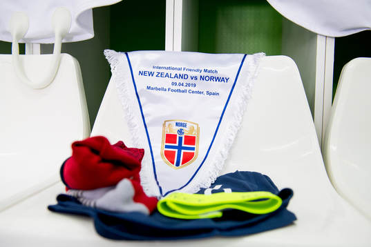 The pennant of Norway in the dressing room