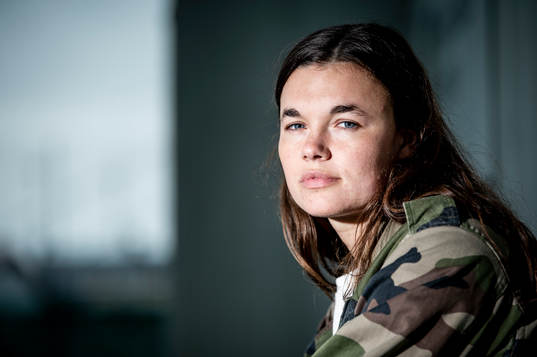Fotbollsspelaren Anna Welin i Kristianstad DFF poserer för