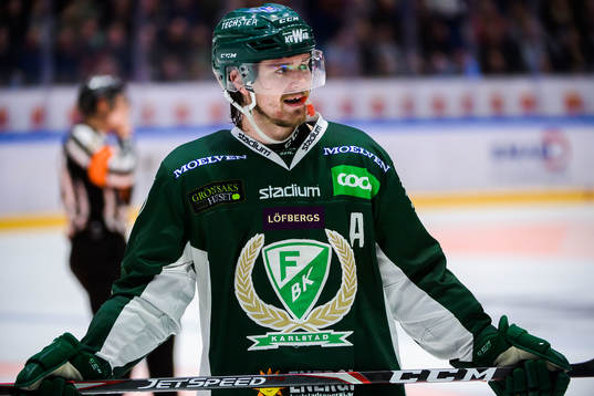 Färjestads Linus Johansson deppar