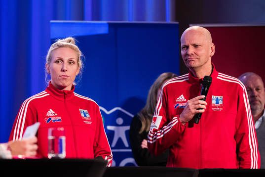 Sandra Adolfsson och tränare Thomas Mårtensson, Vittsjö