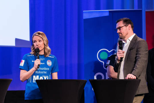 Petra Johansson och tränare Magnus Karlsson, Eskilstuna