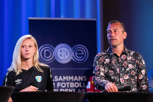Rebecka Blomqvist och tränare Marcus Lantz,