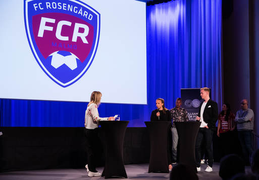 Malin Levenstad och tränare Jonas Eidevall, Rosengård