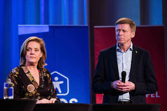 Annika Grälls, ordförande Elitfotboll Dam och Jörgen