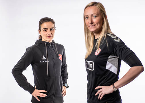 Reneé Slegers, tränare LB07 och Elisabeth Gunnarsdottir,