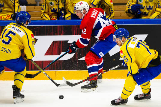 Simon Bertilsson and Lucas Elvenes of Sweden competes with