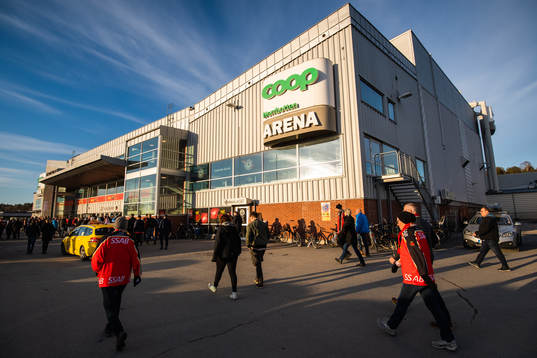 COOP Norrbotten Arena exteriör semifinal 3 i SM-slutspelet