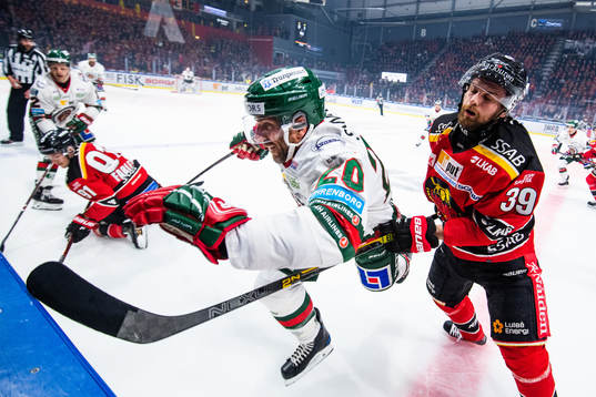 Frölundas Joel Lundqvist och Luleås Pontus Själin