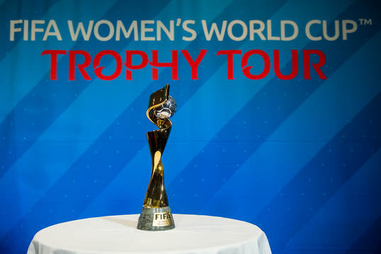 A view of the FIFA Women's World Cup trophy
