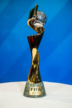 A view of the FIFA Women's World Cup trophy