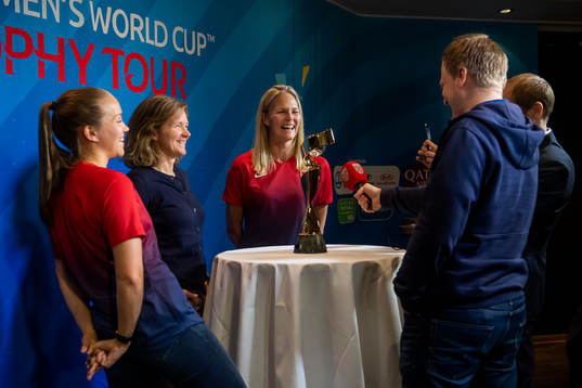 Guro Reiten, Hege Riise, Ingrid Hjelmseth of Norway