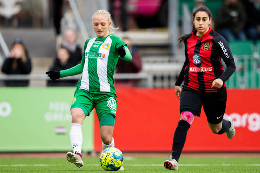 Hammarbys Astrid Larsson och Brommapojkarnas Estibaliz
