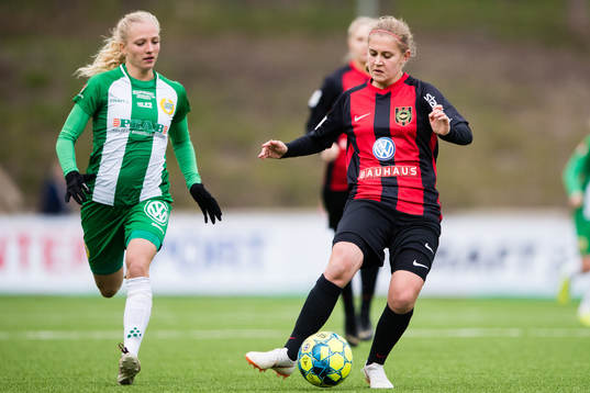 Hammarbys Astrid Larsson och Brommapojkarnas  Felicia