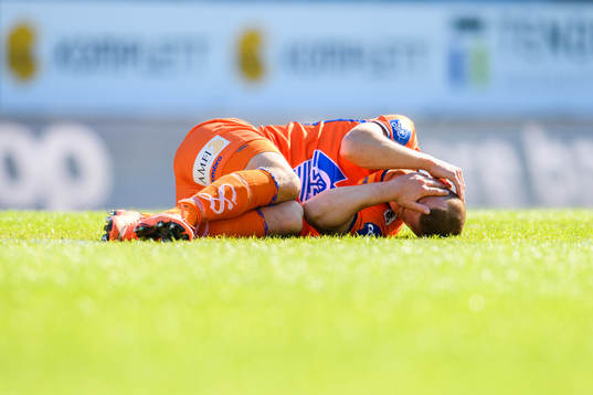 Ståle Steen Sæthre of Aalesund in pain