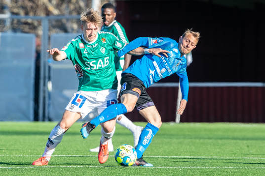 Brages Bjarni Mark Antonsson Duffield och Halmstads Joel