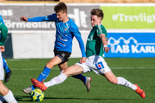 Halmstads Andreas Bengtsson och Brages Bjarni Mark