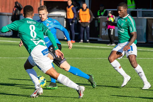 Halmstads Gabriel Gudmundsson och Brages Seth Kanteh
