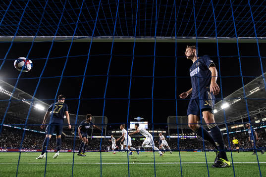 Jack Elliott of Philadelphia looks dejected while LA Galaxy