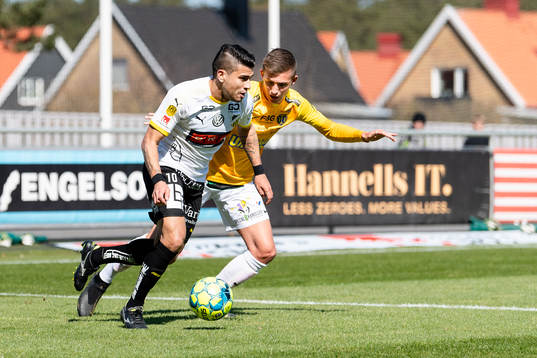 Häckens Paulinho och Falkenbergs John Björkengren