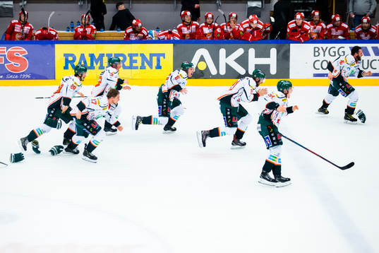 Kristianstads spelare jublar