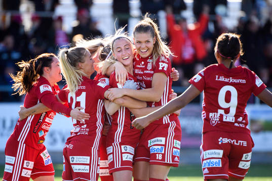 Piteås Nina Jakobsson jublar med lagkamrater