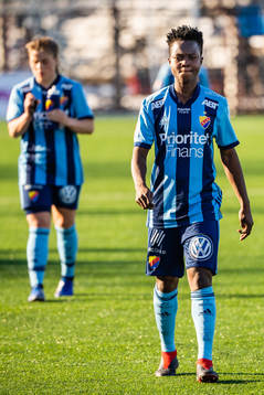 Djurgårdens Ingibjörg Sigurdadottir och Portia Boakye