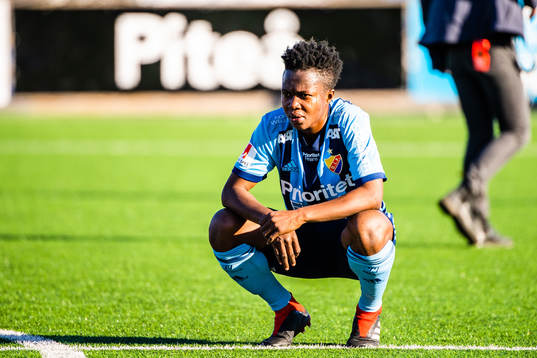 Djurgårdens Portia Boakye deppar