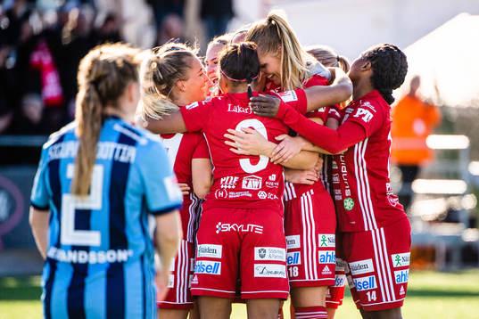 Piteås spelare jublar