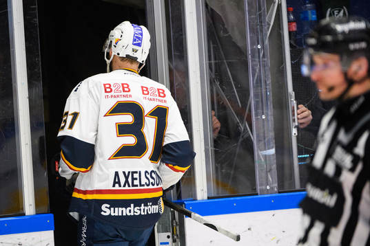 Djurgårdens Dick Axelsson lämnar isen