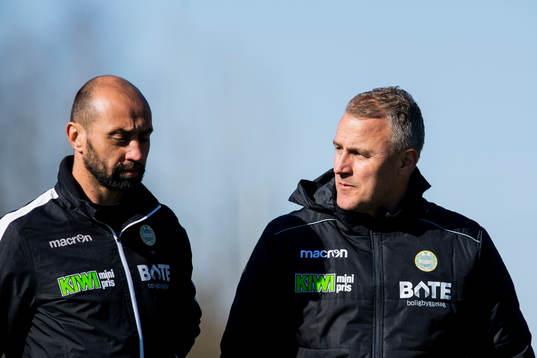 Bojan Zajic, assistant coach of Sandnes Ulf, and Bengt