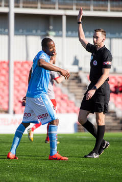 Kachi of Sandnes Ulf reacts