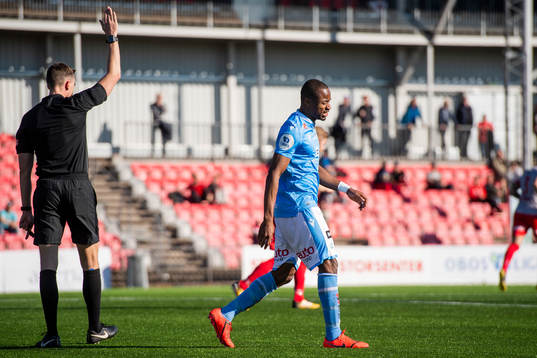 Kachi of Sandnes Ulf reacts