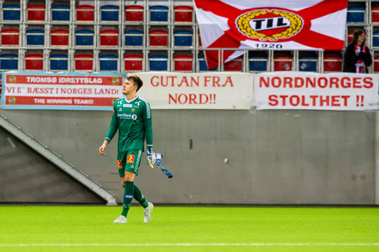 Goalkeeper Jakob Karlstrøm of Tromsø looks dejected