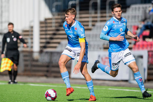 Kent Håvard Eriksen of Sandnes Ulf and Ingvald Halgunset