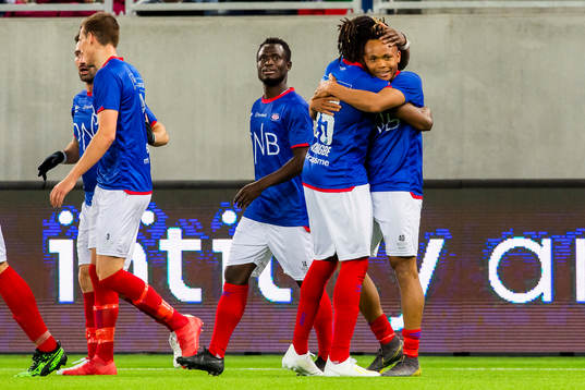 Harald Martin Hauso of Vålerenga celebrates with his