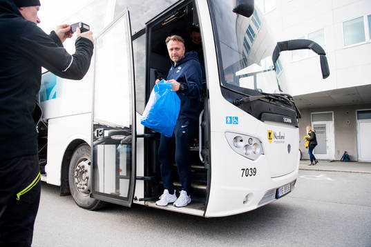Erling Hagset Moe, head coach of Molde, arrives